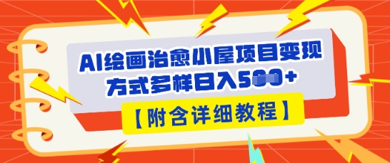 AI绘画治愈小屋项目，变现方式多样，小白也能操作(附详细教程)-云启轻创