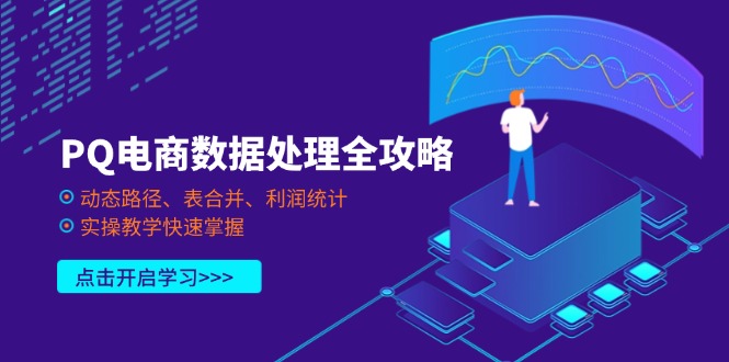 （14240期）PQ电商数据处理全攻略，动态路径、表合并、利润统计，实操教学快速掌握-云启轻创