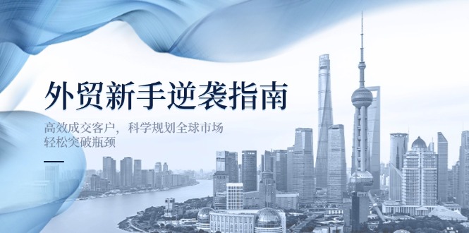 （14201期）外贸新手逆袭指南：高效成交客户，科学规划全球市场，轻松突破瓶颈-云启轻创