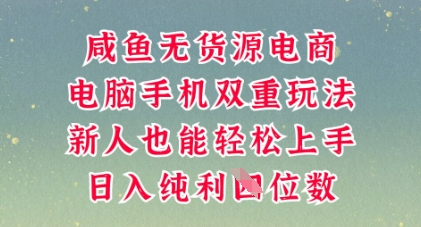 咸鱼无货源电商，多种运营方式，带你从零到一拿结果，可做代运营，也可软件一键发布【揭秘】-云启轻创