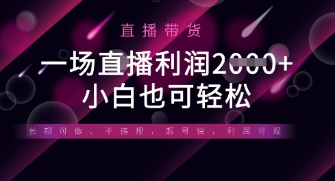 半无人直播带货，一场利润数张，适合所有平台玩法，小白也可轻松-云启轻创